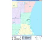 St. Clair Shores Wall Map Color Cast Style 2022